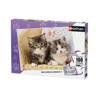 Puzzle 100 Pieces Nathan Duo De Chatons 100 300 Pieces Achat Prix Fnac