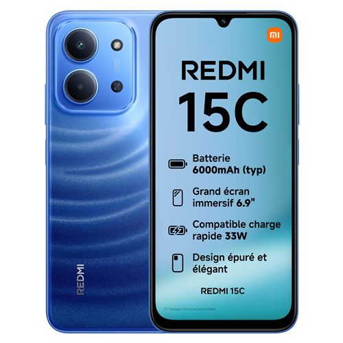 Smartphone Xiaomi Redmi 15C 6,9" Double nano SIM 256 Go Bleu
