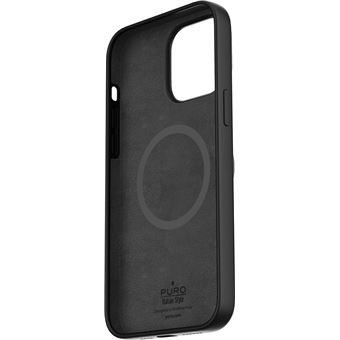 Coque Silicon Icon Magnetique IP14 Pro Max Noir