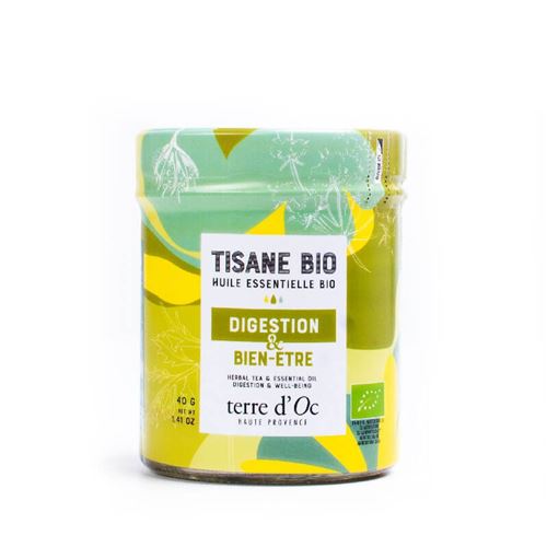 Thé vert Bio Terre d'Oc Digestion et bien-être boite de 40 g