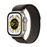 Apple Watch Ultra + Cellular, boîtier Titane 49mm avec Boucle Trail Noir / Gris Taille S/M