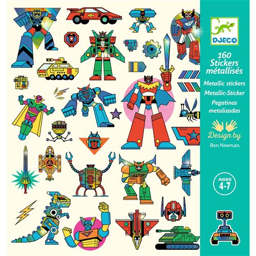 Djeco - Jeu créatif Stickers Robots - Image 2