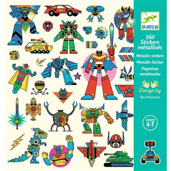 Jeu créatif Djeco Stickers Robots - 1