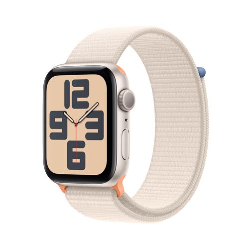 Apple Watch SE GPS Boîtier en Aluminium Lumière Stellaire de 44 mm avec Boucle Sport Lumière Stellaire version 2023