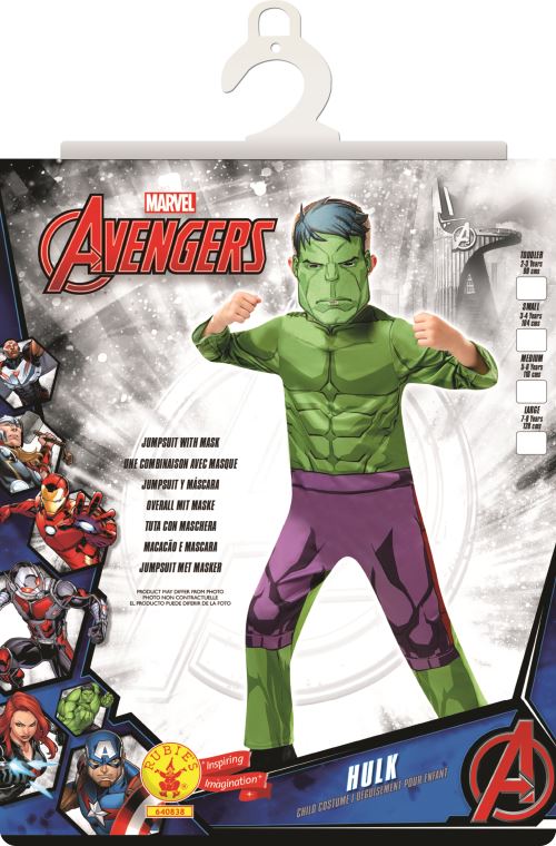 Costume classique Marvel Avengers Hulk série animée 5/6 ans