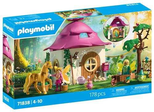 Playmobil Magic Unicorns 71838 Maison De Fée avec Licorne Dorée