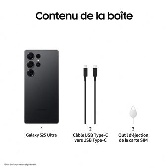 Smartphone S25 Ultra 5G Débloqué - Écran 6,8", 6+256Go, Android 15, Double SIM