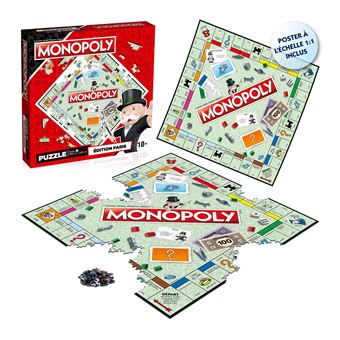 Puzzle 1000 pièces Winning Moves Monopoly Classique Paris