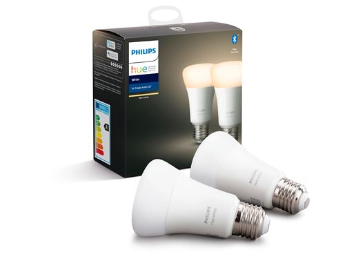 Ampoule connectée Philips Pack x2 Hue White E27