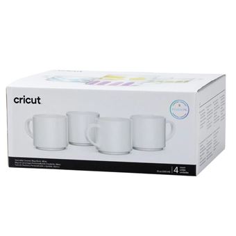 Pack 4 Mugs céramiques Cricut 295 ml Blanc