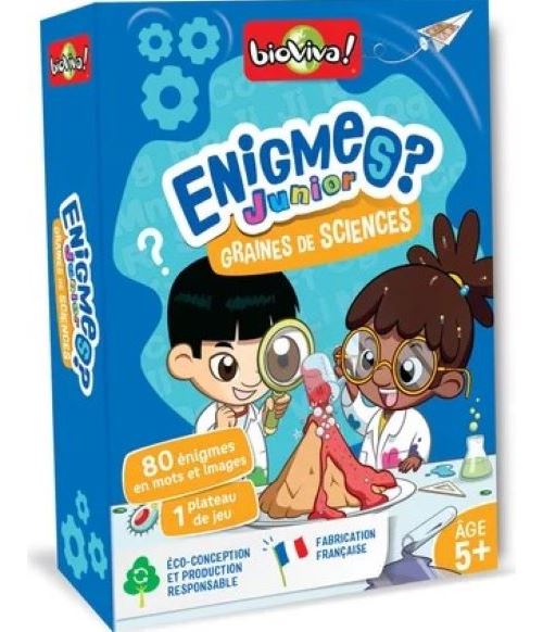 Jeu pour découvrir la nature Bioviva Enigmes Junior Graines de sciences