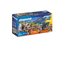 Playmobil Chariot Couvert Avec Cowboys Et Bandits – 5248 – Set De Jeu Western Avec Chevaux Et Cache-Secrète