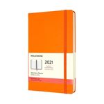 Agenda 2021 journalier Moleskine Rigide grand format Orange