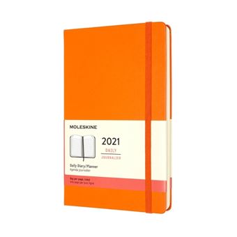 Agenda 2021 journalier Moleskine Rigide grand format Orange