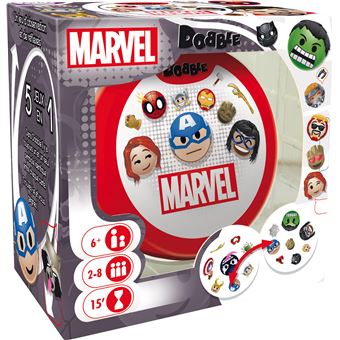 Jeu de cartes Asmodee Dobble Marvel Emoji