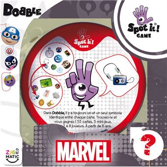 Jeu de cartes Asmodee Dobble Marvel Emoji