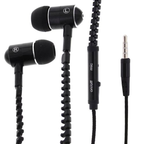 Forever - Kit pieton Noir intra auriculaire modèle Fermeture éclaire