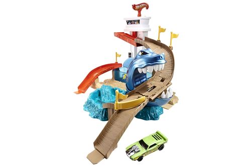 Hotw Bleu, Brun Piste Requin Attaque Hot Wheels