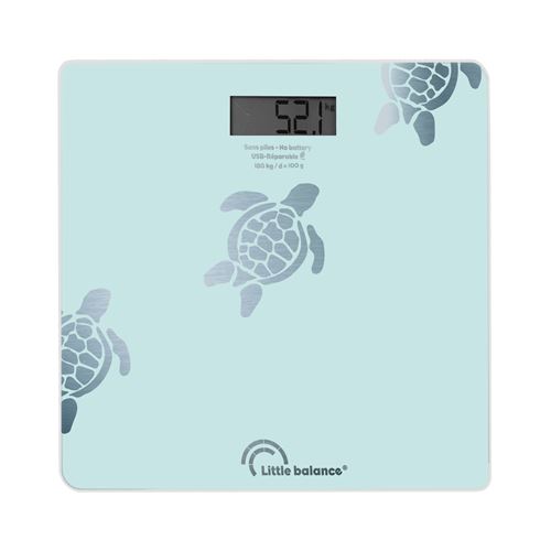Pèse-Personne Little Balance Tortues Aqua Usb-R 8730 Bleu