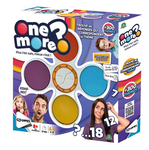 Jeu D’Ambiance Giochi Preziosi One More Plus T’En Sais, Mieux C’Est !