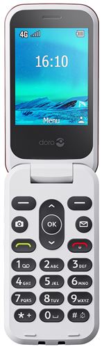 Téléphone portable à clapet séniors Doro 2880 2,8" Micro SIM Rouge
