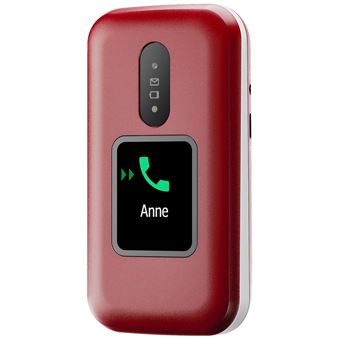 Téléphone Senior à Clapet - Grandes Touches, Double SIM, écran 2.1", Rouge - Neuf Débloqué
