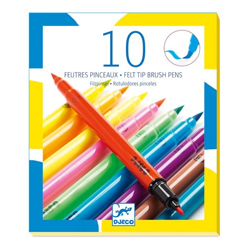 Set de 10 Feutres pinceaux pop Djeco