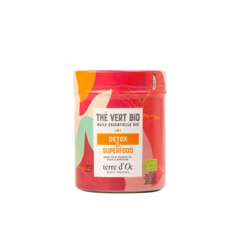 Thé vert Bio Terre d'Oc Superfood Détox boite de 80 g