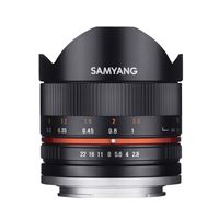 Samyang 8mm f/2.8 UMC Fisheye II Lens Zwart voor Sony E