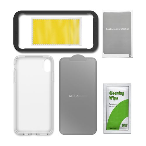 Pack 360 OtterBox Coque Transparent + Protège-écran Alpha Glass en verre trempé pour iPhone XS Max
