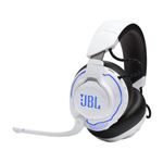 Casque gaming pour PS sans fil Bluetooth JBL Quantum 910 P avec réduction de bruit active Blanc et Bleu