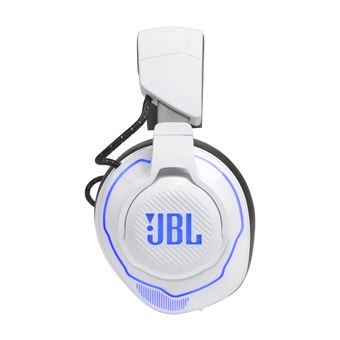 Casque gaming pour PS sans fil Bluetooth JBL Quantum 910 P avec réduction de bruit active Blanc et Bleu