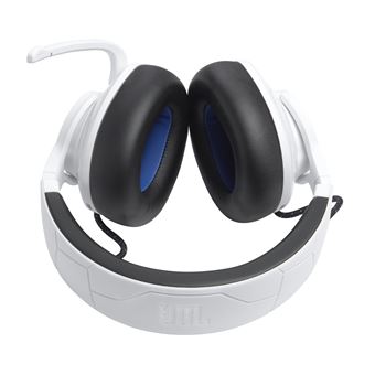 Casque gaming pour PS sans fil Bluetooth JBL Quantum 910 P avec réduction de bruit active Blanc et Bleu