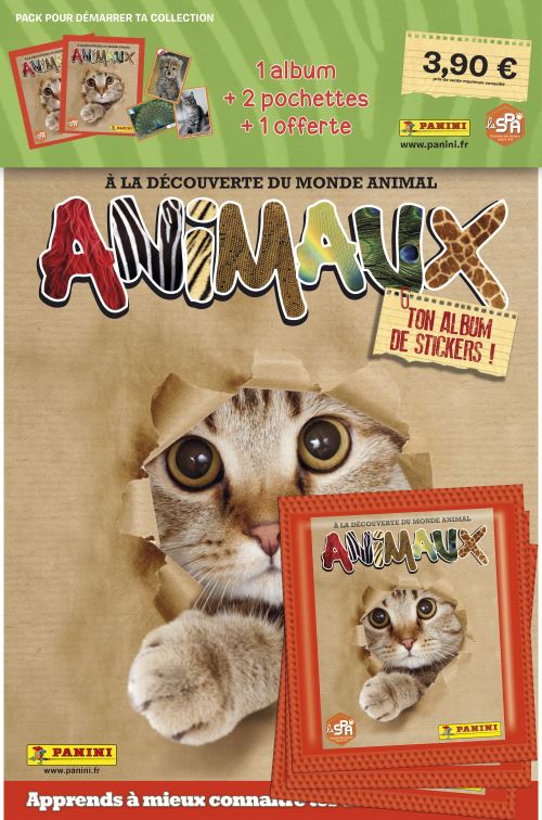 PANINI Animaux 2025 – Album + 3 Pochettes De Stickers, Collection Ludique Dès 3 Ans