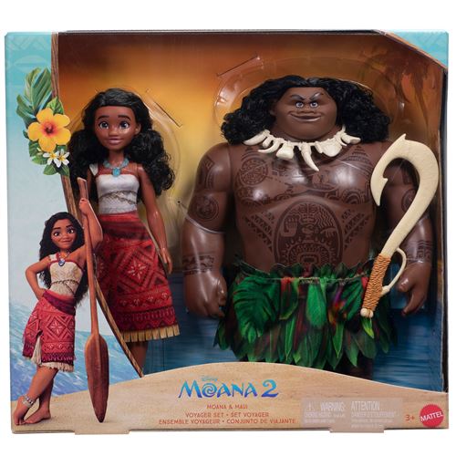 Mattel Multicolore Coffret Deux Poupées Vaiana Et Maui