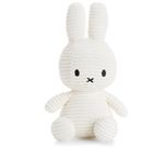 Peluche Miffy lapin velours côtelé 24 cm Blanc