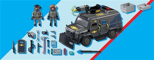 Playmobil 71144 – Véhicule D'intervention Forces Spéciales Avec Effets Sonores/lumineux, 2 Personnages, Dès 5 Ans