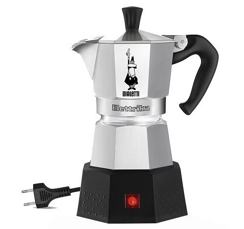 Bialetti Moka Elettrika koffiezetapparaat zilver en zwart