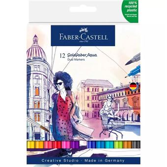 Boîte 12 Feutres Faber-Castell Goldfaber Aqua