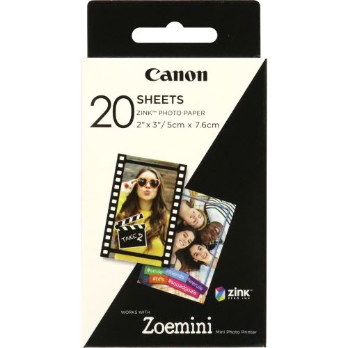 Papier photo Canon pour Zoemini 20 feuilles