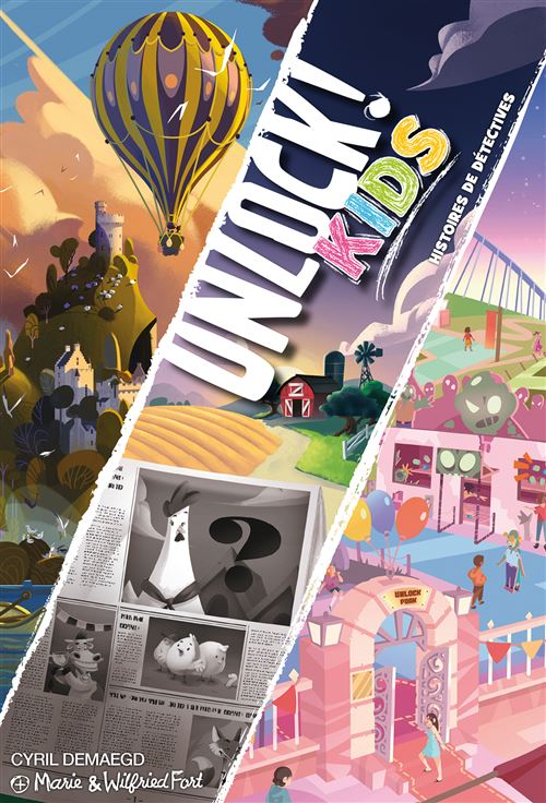 Boite de Jeu d'escape game Asmodee Unlock Kids Histoires de détectives