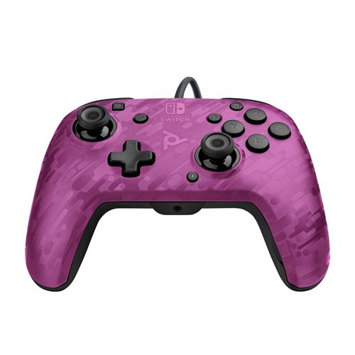 Manette audio Nintendo Switch PDP Faceoff Deluxe+ Violet Camouflage