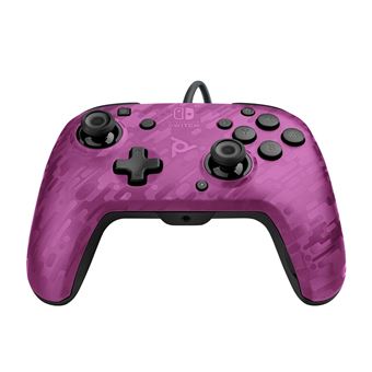 PDP Faceoff Deluxe+ Audio Wired Controller - Manette de jeu - filaire - camo violet - pour Nintendo Switch