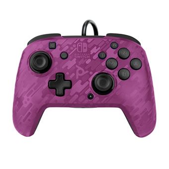 PDP Faceoff Deluxe+ Audio Wired Controller - Manette de jeu - filaire - camo violet - pour Nintendo Switch