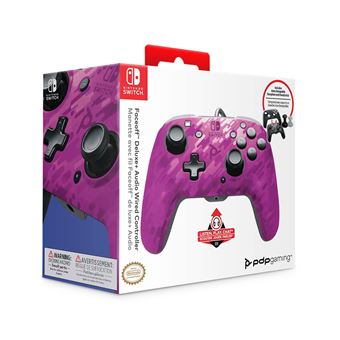 PDP Faceoff Deluxe+ Audio Wired Controller - Manette de jeu - filaire - camo violet - pour Nintendo Switch