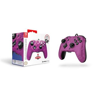 PDP Faceoff Deluxe+ Audio Wired Controller - Manette de jeu - filaire - camo violet - pour Nintendo Switch