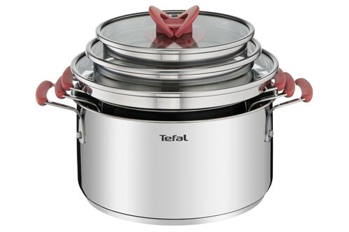 Set 6 Pièces Tefal Opti'Space G720S674 Argent