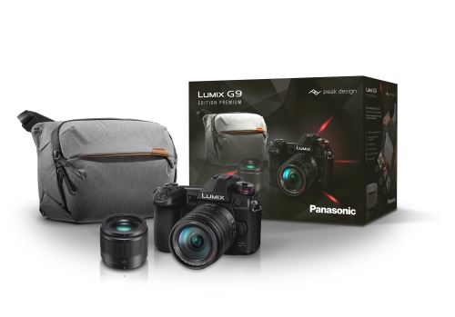 Appareil Photo Hybride Panasonic Lumix G9 + 14-140mm+25mm+ Sacoche Peak Design