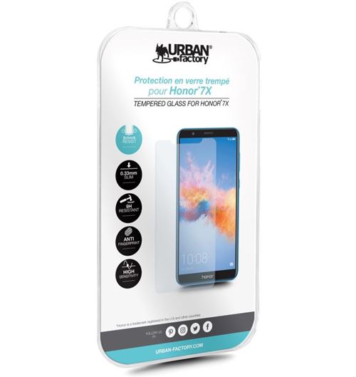 Protection d'écran en verre trempe pour Honor 7X Transparent