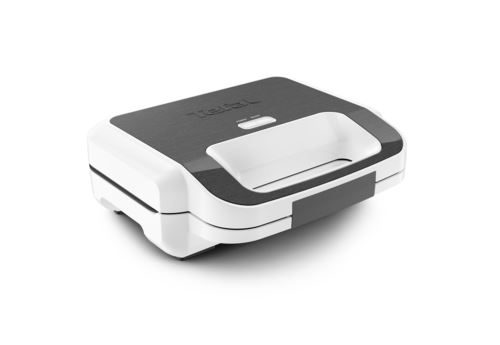 Tefal Snack XL SW7011 gaufrier et appareil à croque-monsieur 850 W Blanc, Acier inoxydable